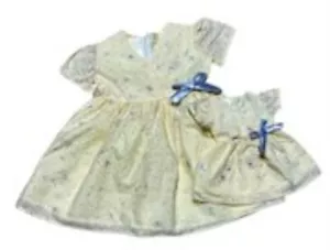 Doll Clothes Superstore Size 6 Matching Girl And Doll Yellow Sequin Dress - Picture 1 of 4