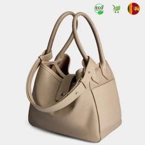 Weiche Leder Bucket Handtaschen Schulter Crossbody Taschen für Damen grau NEU - Bild 1 von 17