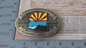 Hebilla de cinturón del batallón de reclutamiento y retención de la Guardia Nacional del Ejército de Arizona #B725 - Imagen 1 de 10