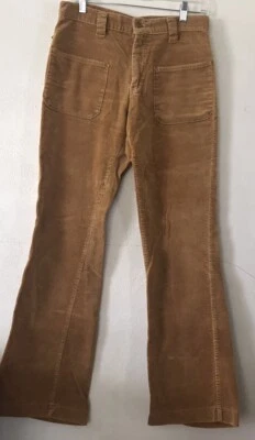 Vintage 70s Farah Corduroy Women’s 31 X 32 Front And Back  Pockets Groovy baby - Image 1 of 4