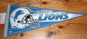 NOS Vintage 1990s-00s Full Size DETROIT LIONS Pennant, Wincraft NFL 30" long a - Picture 1 of 2