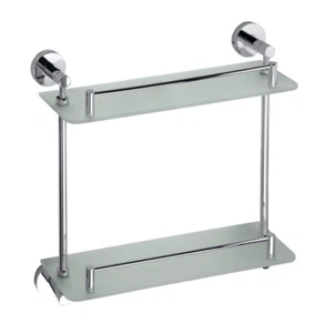 BOMEGA Glasablage mit 2 Flächen Messing Chrom poliert Bad & Küche >> zum Bohren - Bild 1 von 7