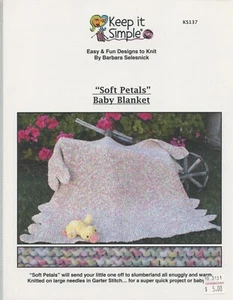 Manta para bebé "Soft Petals" KS137 - Manténgalo simple patrón de tejido rápido y fácil - Imagen 1 de 2