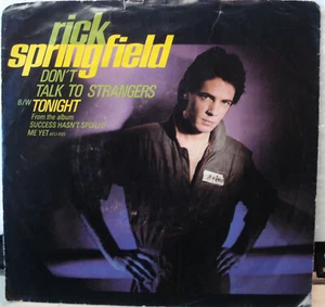 RICK SPRINGFIELD ~ Don't Talk To Strangers ~ 45 rpm Record in Canada - Picture 1 of 3