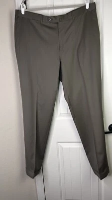 Pantalones Pantalón Ermenegildo Zegna Para Hombre 58 Lana Recto Taupe Puños 40x33 Lujo Foto 1 de 4