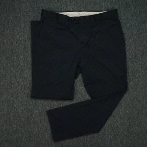 Etro Pants Mens 34x30 Blue Geo Chino Flat Front Trousers Italy - Picture 1 of 11