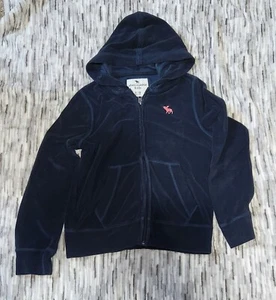 Abercrombie kids girls 9/10 Navy Blue Zip Up Terry Hoodie - Picture 1 of 5