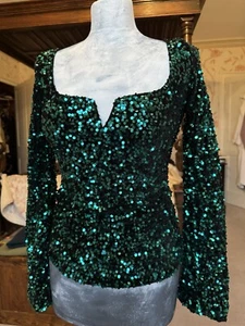 Warehouse Sequin Party Top 8 - Picture 1 of 9