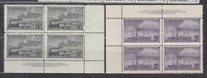 1951 #311 4¢ & #312 5¢  STAMP CENTENARY PLATE BLOCKS #1 F-VFNH - Picture 1 of 1