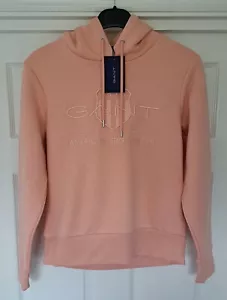 Gant Tonal Archive Hoodie Shield Women's Size S Pullover Guava Orange/Peach BNWT - Picture 1 of 16