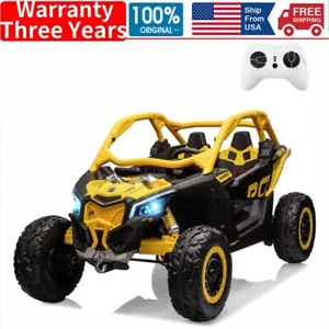 🚀Ride On Toy Ride on UTV Car Licensed Can-Am Electric Off-Road Car 4WD Kids Tru - Picture 1 of 8
