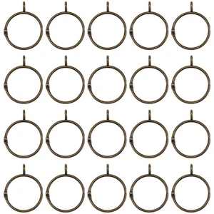 20 Stück Gardinenring Metall Gardinenringe Schiene zum Öffnen mit Clips Creolen - Bild 1 von 12