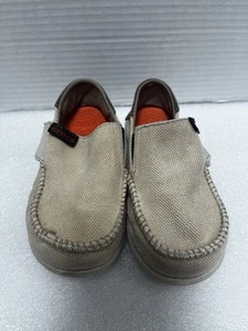 CROCS LOAFERS CANVAS TODDLER SLIP ON BEIGE SIZE C 10/11 - Picture 1 of 17