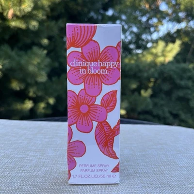 Clinique Happy IN BLOOM 1.7oz Perfume Spray Pink Orange Flower New In Box Sealed - Image 1 of 3