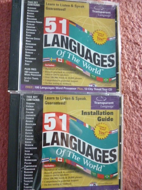 4 set CD rom 51 Languages of the world Transparent Language - Image 1 of 4