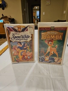 Snow White and Bambi (VHS) Walt Disney Masterpiece Collection New Sealed - Picture 1 of 11