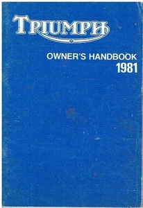 TRIUMPH BONNEVILLE 750 & TIGER 750 ORIGINAL 1981 OWNERS INSTRUCTION HANDBOOK - Picture 1 of 1