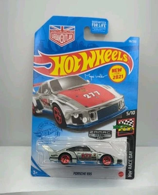 Coche de juguete dicast Hot Wheels Zamac 2021 Porsche 935 HW día de carrera 5/10 Urban Outlaw Foto 1 de 2