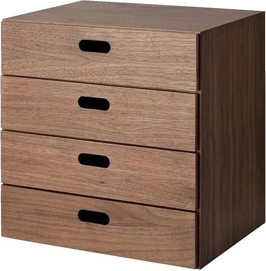 Muji Stacking Chest 4 Drawers  Veneer W14.6×D11×H14.6 inch Natural Japan F/S - Image 1 of 1