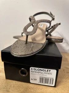 Dune London Pewter Bronze Flat Scrappy Sandals UK6/39 - Picture 1 of 8