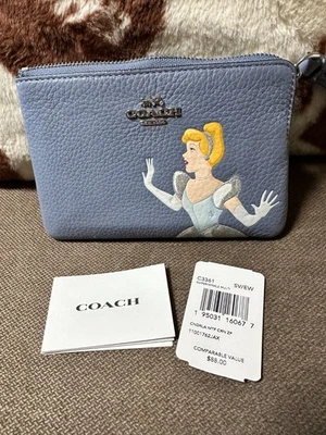 Muñequera/esquina Disney X Coach Cenicienta cremallera alrededor nueva con etiquetas Foto 1 de 4