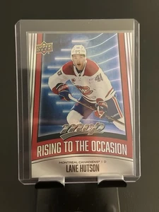 2025 Upper Deck MVP Rising To The Occasion Lane Hutson #RO-4 Montreal Canadiens - Picture 1 of 2