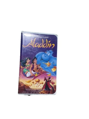 Aladdin (VHS, 1993) Walt Disney Classic Black Diamond Edition - RARE VHS 1662 Foto 1 de 3