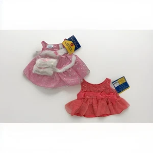 Lote de 2 vestidos de fiesta de lujo Build A Bear Workshop para ocasiones especiales - Imagen 1 de 17
