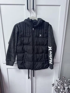 Hurley Jacket  size large/12-13 Kids.  Black Puffer.  Slightly used - Picture 1 of 2