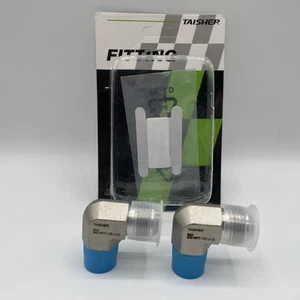 2PCS Taisher 304 Stainless Steel 90 Degree Elbow Tube Flare Fittings 3/8" - Picture 1 of 8