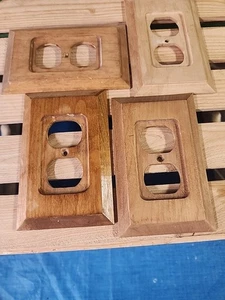 AmerTac Classic Oak Outlet Wall Plates-4 - Picture 1 of 1