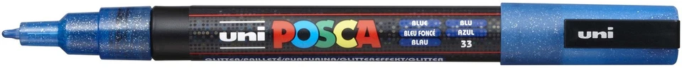POSCA 3M Paint Marker Fine Bullet Tip Pen 0.9mm-1.3mm-Glitter Blue - PC-3M-19798 - Image 1 of 1