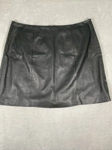 City Chic Black Faux Leather A-line Mini Skirt Plus Size XL/22 Plus Size - Picture 1 of 7