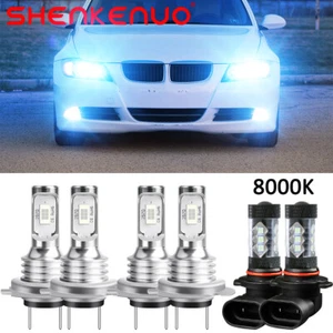 For BMW 325i 2001-2006 Combo 6Pcs LED Headlight High Low Fog Light Bulbs 8000K - Picture 1 of 12