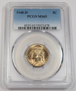 1948 D PCGS MS65 | Jefferson Nickel - US 5c Coin #40992A - Picture 1 of 2