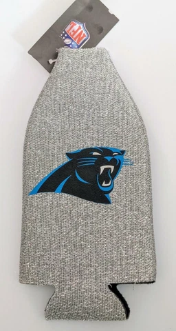 Carolina Panthers Glitter Bottle Cooler, NFL Coozie Koozie Coolie Cover
