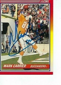 MARK CARRIER FIRMATO 1990 SPARTITO #604 - TAMPA BAY BUCCANEERS - Foto 1 di 1