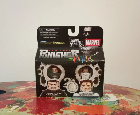 Minimates Marvel Knights War Zone Punisher & Jigsaw 2-Pack Figure Set New NRFB Cover