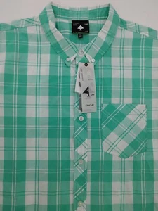 Men's LRG Lifted Research Group S/S Shirt Large Plaid New  - Picture 1 of 5