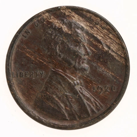 Raw 1920 Lincoln 1C Lamination Error Obverse Cover