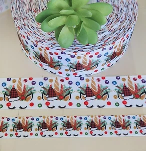 7/8 & 1.5" (1 YD) Christmas Unicorn Grosgrain Ribbon Santa Hat - Picture 1 of 1