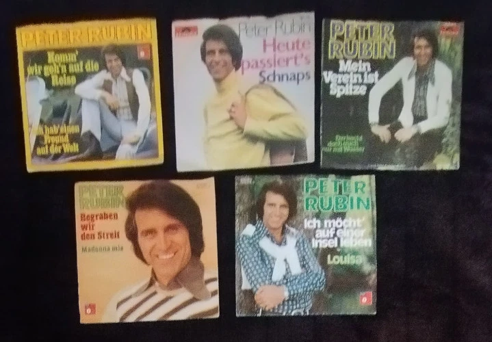 SB17:  5x Peter Rubin 7" Singles VG VG+ Sammlung Jukebox Kult Schlager BASF - Bild 1 von 1