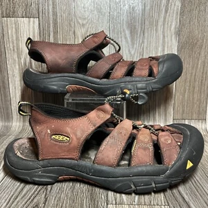 KEEN Newport Waterproof Leather Closed Toe Trail Sandals Womens 8.5 Brown Hiking - Picture 1 of 9