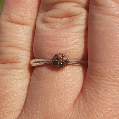 Red Diamond Ring Platinum Overlay Sterling Silver By TJC Size O - Image 1 of 4