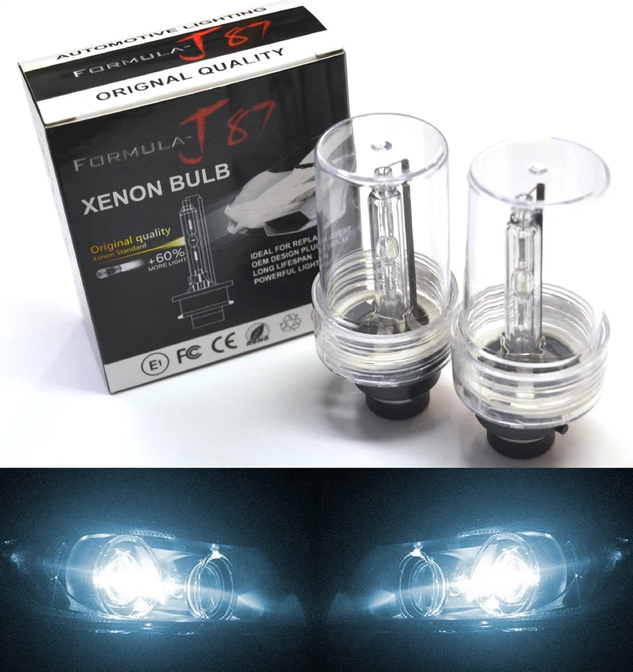 HID Xenon D2S Two Bulbs Head Light 6000K White Bi-Xenon Replace Lamp Low Beam - Image 1 of 4