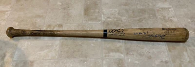 ¡BATE DE BÉISBOL OFICIAL DE LOS BALTIMORE ORIOLES USADO JUEGO FIRMADO POR LUKE SCOTT! RARO! Foto 1 de 4