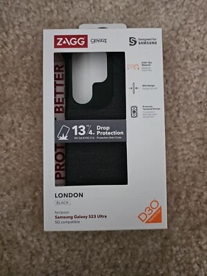 Funda para teléfono ZAGG Gear4 London Samsung Galaxy S23 Ultra, sistemas de carga inalámbrica Foto 1 de 2