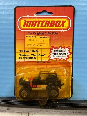 1/64 MATCHBOX ORIGINAL 1983 JEEP WRANGLER CJ-7 RENEGADE 4X4 MB37 BLACK - Image 1 of 2