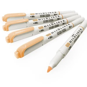 5 x Zebra Mildliner Creative Highlighter Marker Pen - Double Ended - Orange - Picture 1 of 3