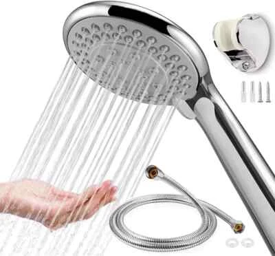 Chrome Shower Head And Hose Set Replacement For Grohe Mira Triton Aqualisa New - Image 1 of 4